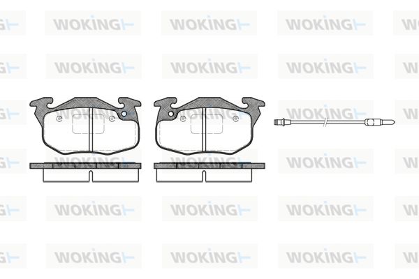 WOKING stabdžių trinkelių rinkinys, diskinis stabdys P0923.96