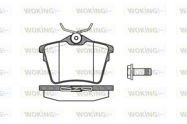 WOKING Комплект тормозных колодок, дисковый тормоз P10033.00