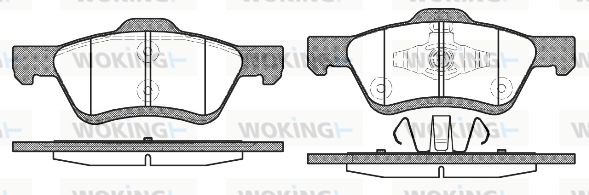 WOKING Комплект тормозных колодок, дисковый тормоз P10243.00