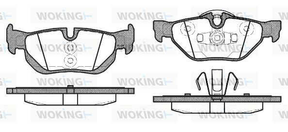 WOKING Комплект тормозных колодок, дисковый тормоз P10453.10