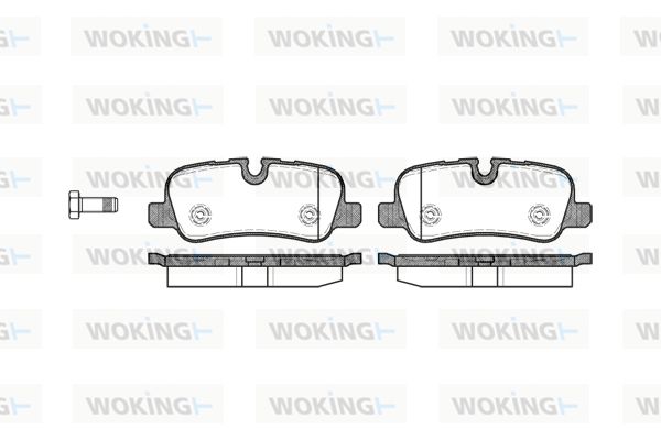 WOKING Комплект тормозных колодок, дисковый тормоз P10593.00