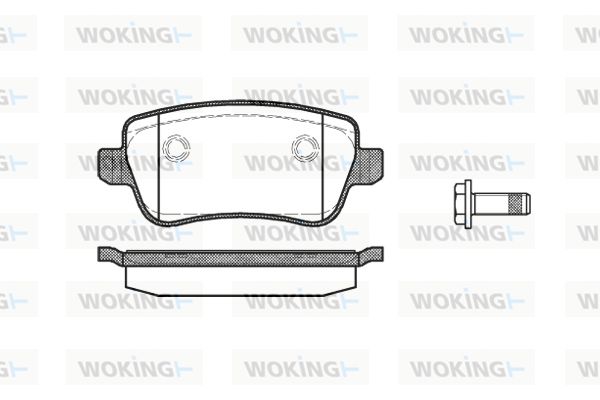 WOKING Комплект тормозных колодок, дисковый тормоз P10783.00