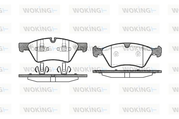 WOKING Комплект тормозных колодок, дисковый тормоз P10793.00