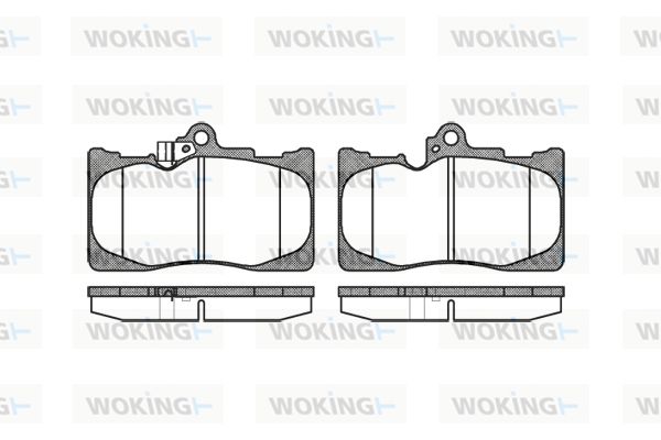 WOKING Комплект тормозных колодок, дисковый тормоз P10803.02