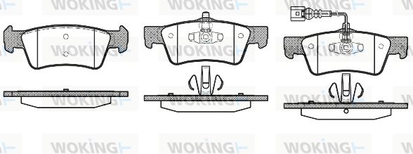 WOKING Комплект тормозных колодок, дисковый тормоз P10873.01