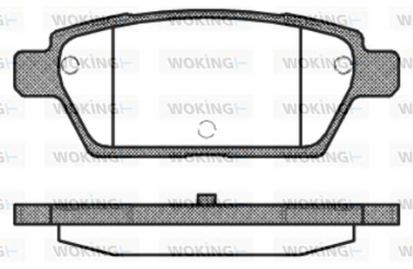 WOKING Комплект тормозных колодок, дисковый тормоз P10953.10