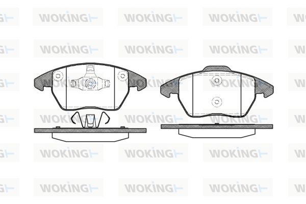 WOKING Комплект тормозных колодок, дисковый тормоз P11303.10