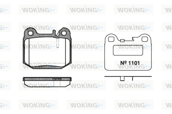 WOKING Комплект тормозных колодок, дисковый тормоз P1143.40