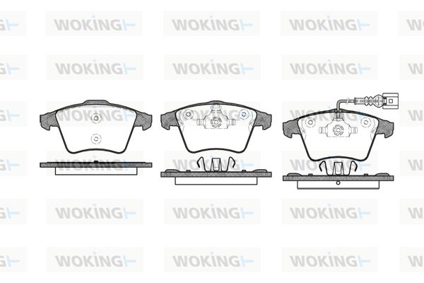 WOKING Комплект тормозных колодок, дисковый тормоз P11453.01