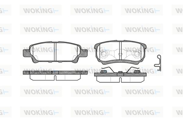 WOKING Комплект тормозных колодок, дисковый тормоз P11513.02