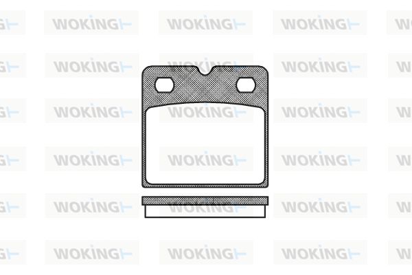 WOKING stabdžių trinkelių rinkinys, diskinis stabdys P11673.00