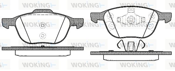 WOKING Комплект тормозных колодок, дисковый тормоз P11823.30