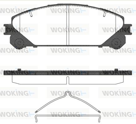 WOKING Комплект тормозных колодок, дисковый тормоз P12123.00