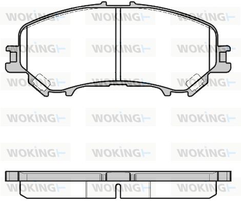 WOKING Комплект тормозных колодок, дисковый тормоз P12183.22