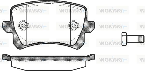 WOKING Комплект тормозных колодок, дисковый тормоз P12423.00