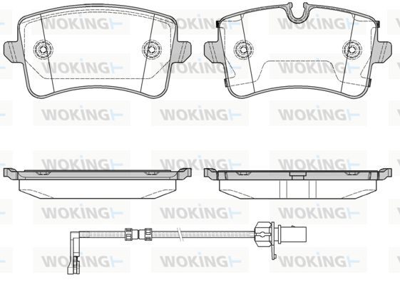 WOKING Комплект тормозных колодок, дисковый тормоз P12433.20