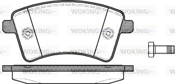 WOKING Комплект тормозных колодок, дисковый тормоз P12513.00