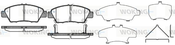 WOKING Комплект тормозных колодок, дисковый тормоз P12583.02