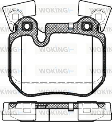 WOKING Комплект тормозных колодок, дисковый тормоз P12733.00