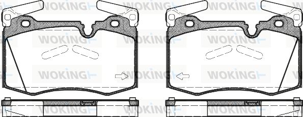 WOKING stabdžių trinkelių rinkinys, diskinis stabdys P12743.00