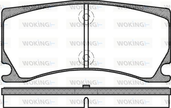 WOKING Комплект тормозных колодок, дисковый тормоз P12783.00