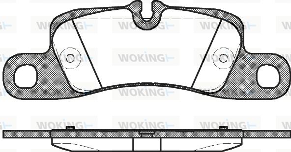 WOKING Комплект тормозных колодок, дисковый тормоз P12793.00