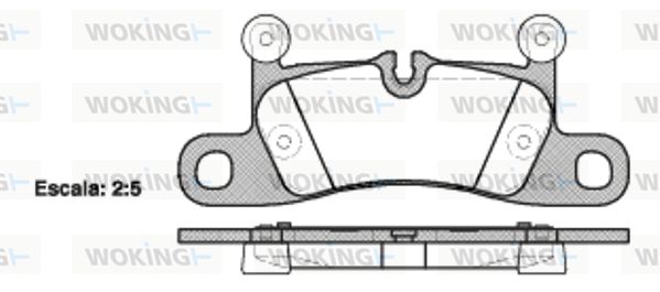 WOKING Комплект тормозных колодок, дисковый тормоз P12793.10