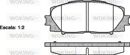 WOKING Комплект тормозных колодок, дисковый тормоз P13243.00