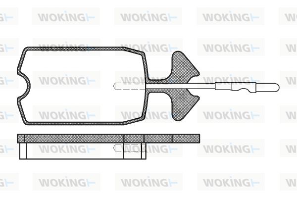 WOKING stabdžių trinkelių rinkinys, diskinis stabdys P1343.04