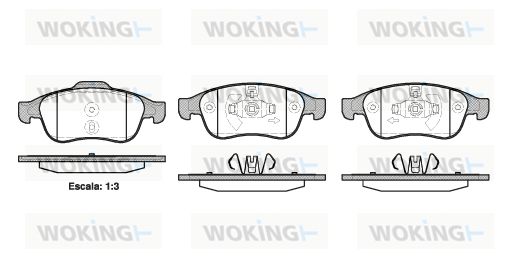 WOKING Комплект тормозных колодок, дисковый тормоз P13483.10