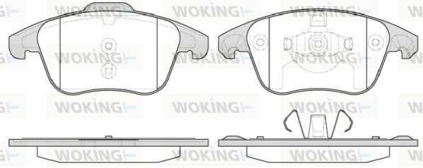 WOKING Комплект тормозных колодок, дисковый тормоз P13493.30