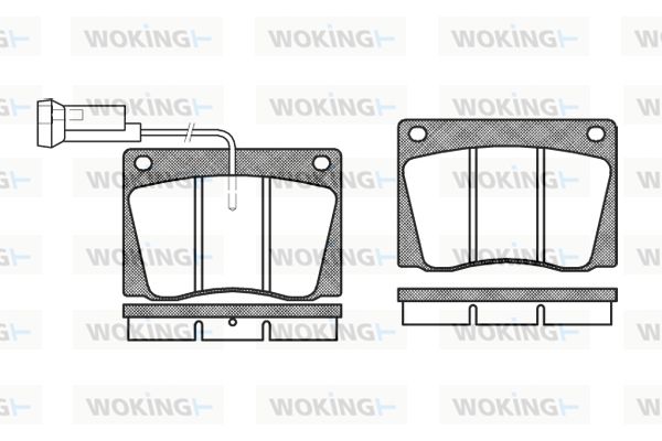 WOKING Комплект тормозных колодок, дисковый тормоз P1373.02