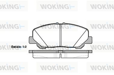 WOKING stabdžių trinkelių rinkinys, diskinis stabdys P13873.00