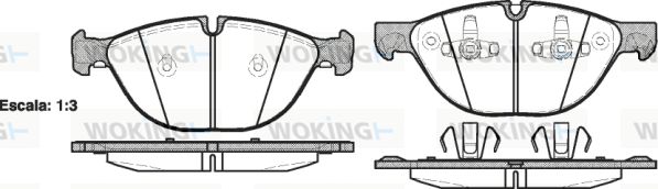 WOKING Комплект тормозных колодок, дисковый тормоз P13983.00