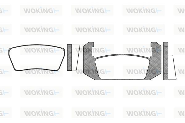 WOKING Комплект тормозных колодок, дисковый тормоз P1413.00