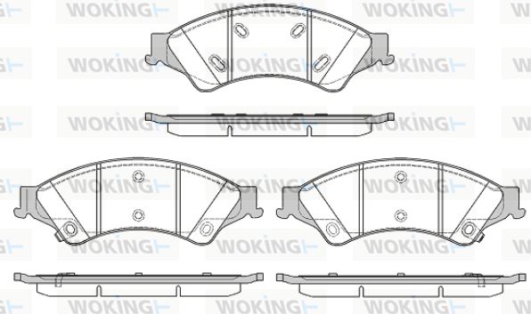 WOKING Комплект тормозных колодок, дисковый тормоз P14243.02