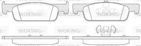 WOKING Комплект тормозных колодок, дисковый тормоз P14403.00