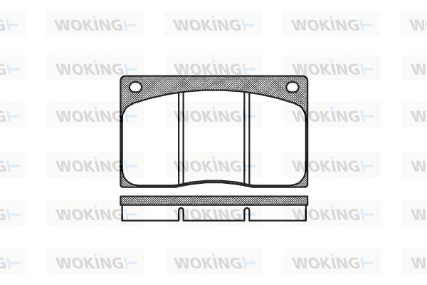 WOKING stabdžių trinkelių rinkinys, diskinis stabdys P1443.00