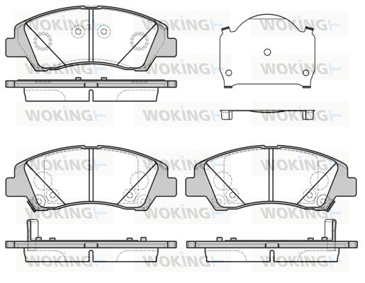 WOKING Комплект тормозных колодок, дисковый тормоз P14833.02