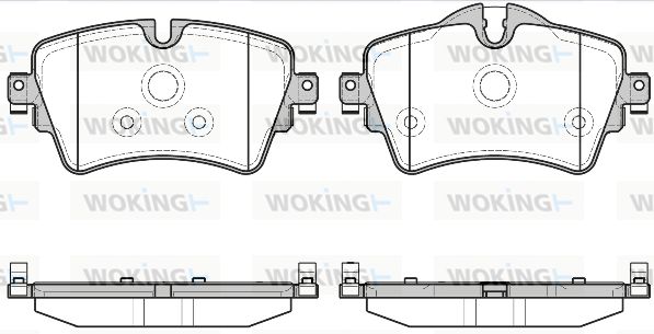 WOKING Комплект тормозных колодок, дисковый тормоз P14993.08