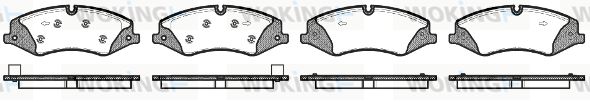 WOKING Комплект тормозных колодок, дисковый тормоз P15093.10