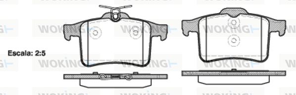 WOKING Комплект тормозных колодок, дисковый тормоз P15283.00