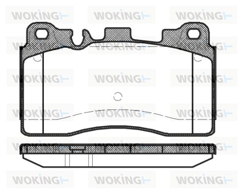 WOKING stabdžių trinkelių rinkinys, diskinis stabdys P15543.00