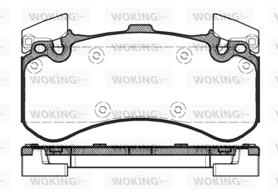 WOKING Комплект тормозных колодок, дисковый тормоз P15633.00