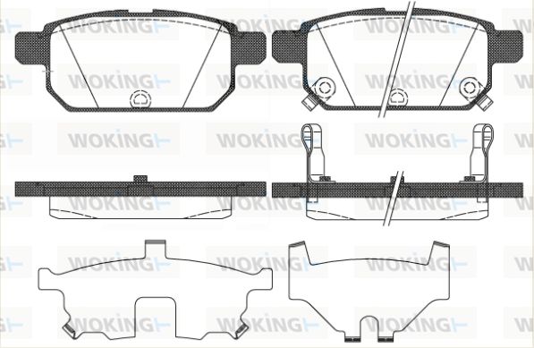 WOKING Комплект тормозных колодок, дисковый тормоз P15713.02