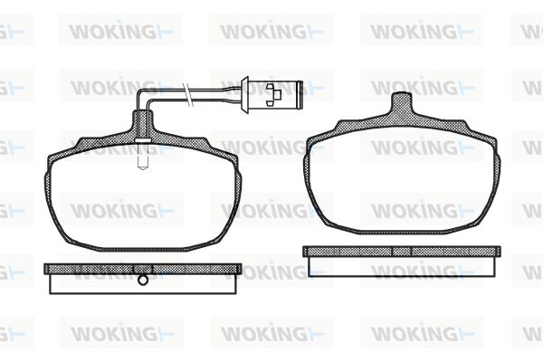 WOKING Комплект тормозных колодок, дисковый тормоз P1573.02