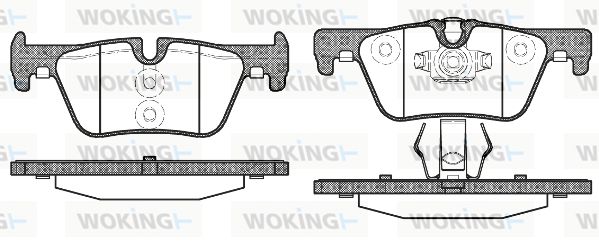 WOKING Комплект тормозных колодок, дисковый тормоз P15763.00