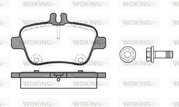 WOKING Комплект тормозных колодок, дисковый тормоз P15773.00