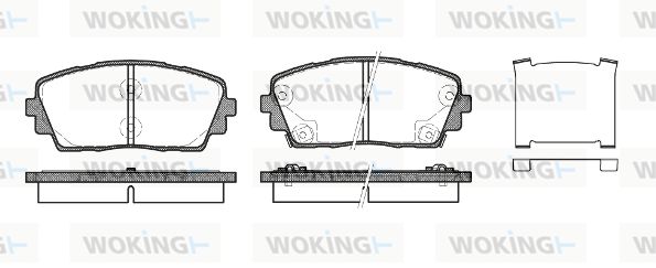 WOKING Комплект тормозных колодок, дисковый тормоз P15813.02