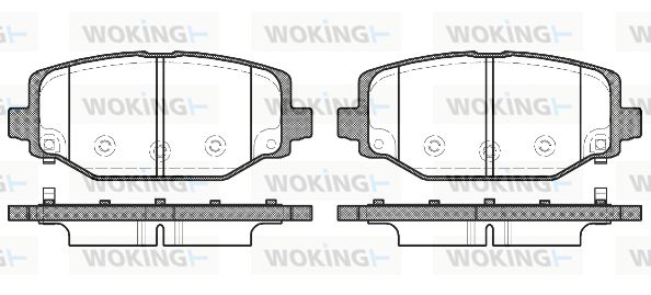 WOKING Комплект тормозных колодок, дисковый тормоз P15833.04